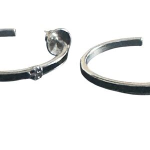 Tory Burch Silver Hoop Earrings